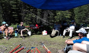 The Friends of the GDT plan the next day's work at Thursday's Planning Session