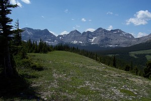On Rye Ridge, looking southwest to the Divide