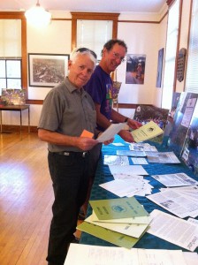 Bill and Jeff peruse historical GDTA documents