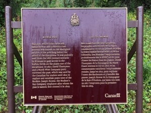 One of the signs at Howse Pass