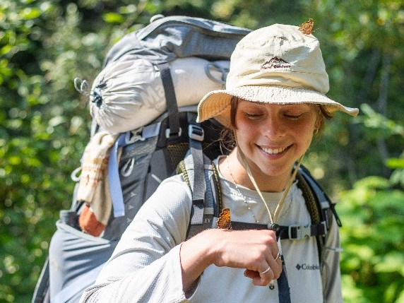 butterfly on a hiker