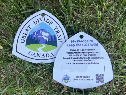 The GDT hang tags shown on grass
