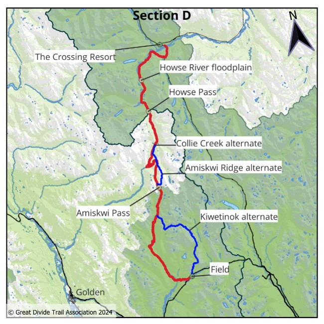 a map of section D