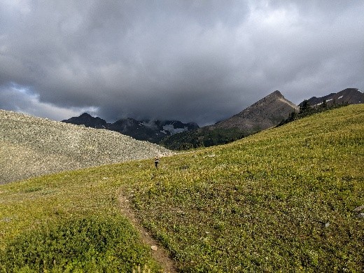 storm rolling in, in section F