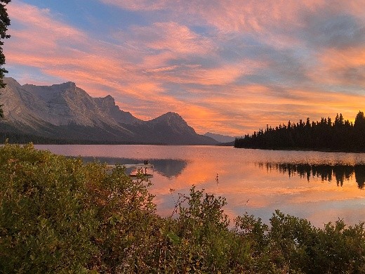 sunset at kakwa lake